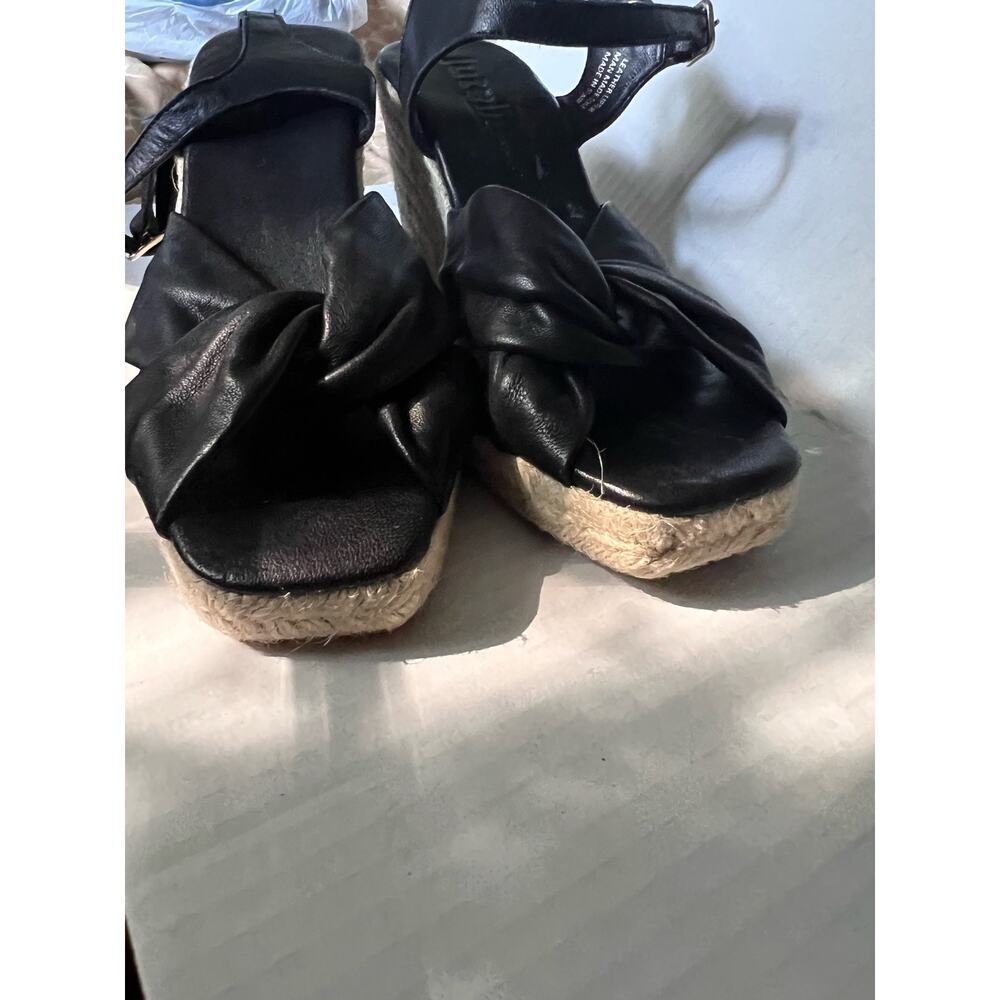 Jutelia made in Spain Leather Upper Twist
Raffia Wedge espadrille Sandals sz 9 - Picture 6 of 12